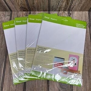4 Packages of Cricut Printable Vinyl White, 10 Sheets Per Pack